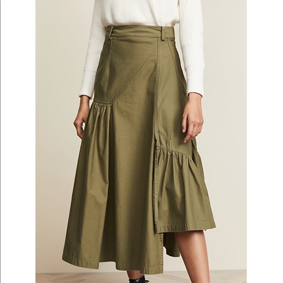3.1 Phillip Lim Navy Layered Asymmetrical Skirt - Picture 5 of 13